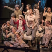 The cast in Phamaly's production of Annie. Photo by Michael Ensminger