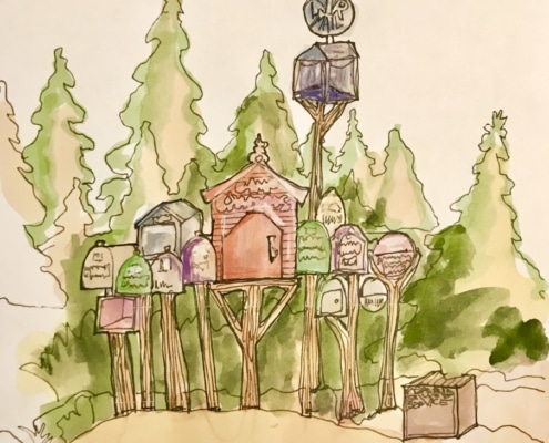 Camp Christmas Concept Art