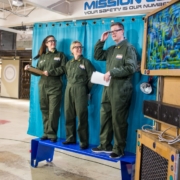 Leigh Miller, Adrian Egolf, Diana Dresser and Bruce Montgomery in Travelers of the Lost Dimension. Photo by From the Hip.