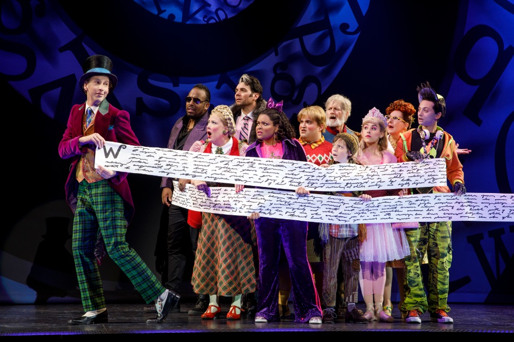 The cast of Roald Dahl’s CHARLIE AND THE CHOCOLATE FACTORY. Photo by Joan Marcus