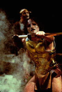 Robert Petkoff as Achilles in the 2000 Denver Center Theatre Company production of Tantalus. Photo by p. switzer