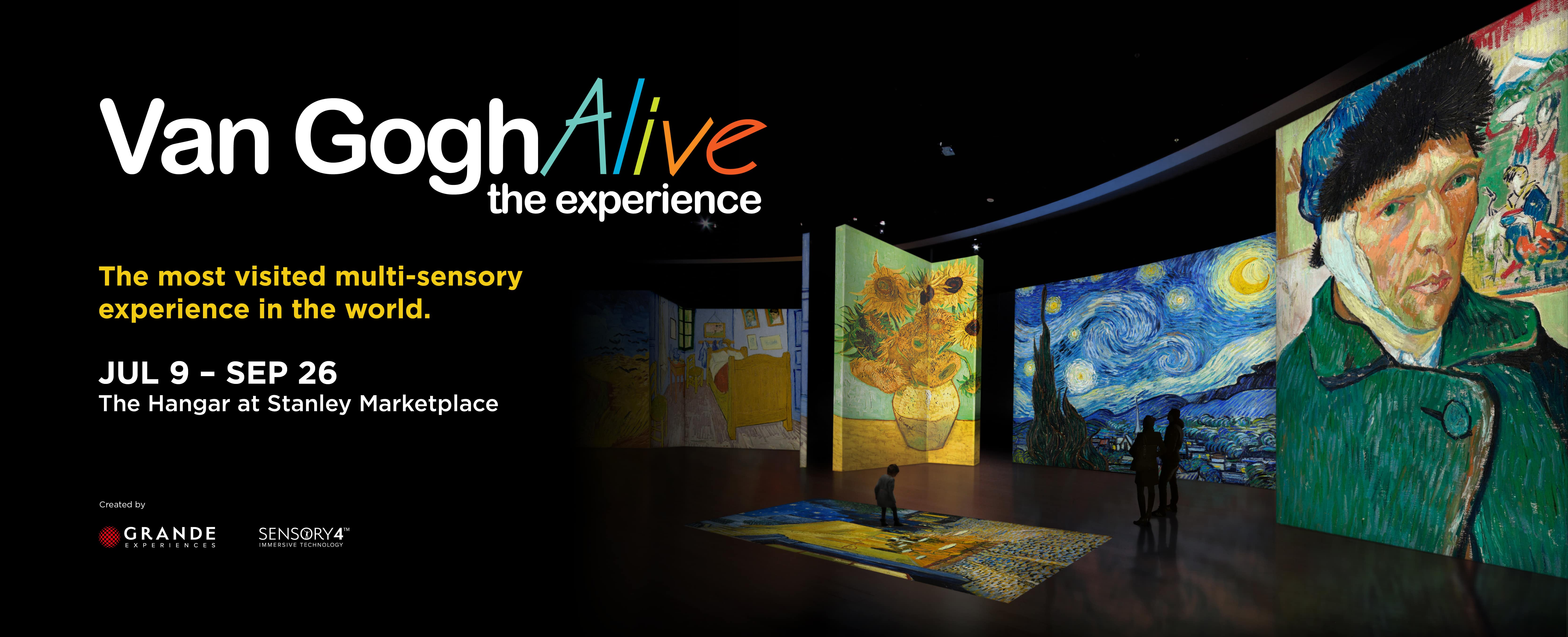 Van Gogh Alive runs July 9 to September 26 at the Stanley Marketplace