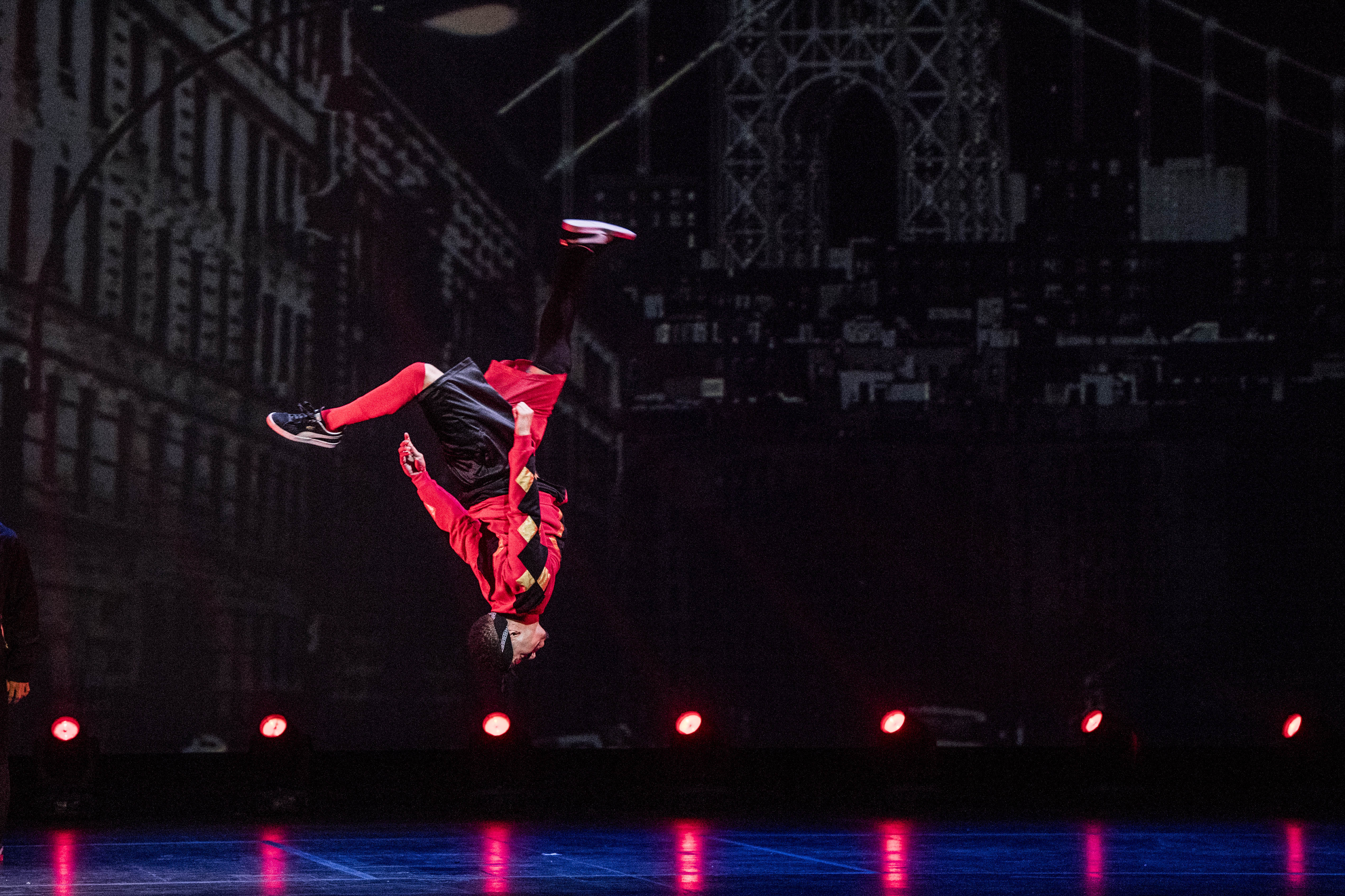 Photo of dancers performing in The Hip Hop Nutcracker