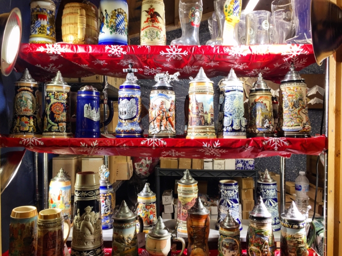 European Christmas Beer Steins