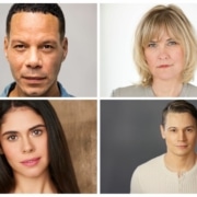 Headshots of four Virginia Woolf cast members in a collage