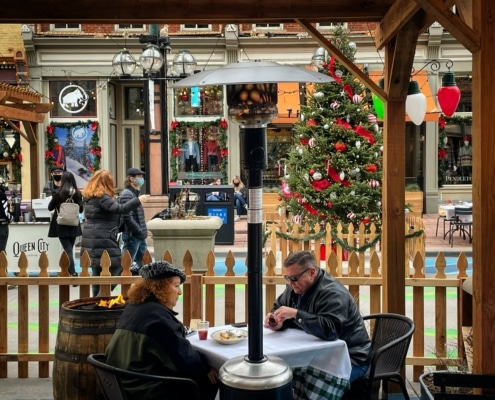 European Christmas Outdoor Tables