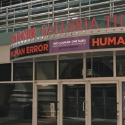 The marquee and front doors of the Garner Galleria Theatre in Denver, Colorado