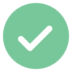 Green circle with white checkbox