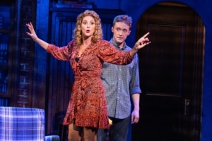 Payton Reilly and Drew Becker onstage in the Broadway national tour of Tootsie