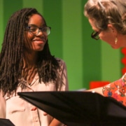 A high school playwright takes notes from a DCPA teaching artist