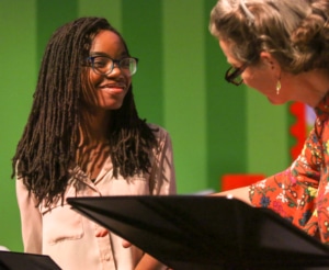 A high school playwright takes notes from a DCPA teaching artist