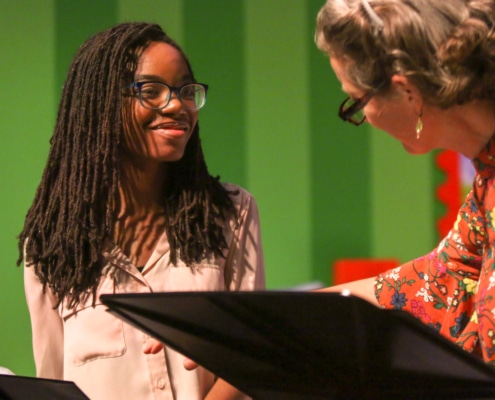 A high school playwright takes notes from a DCPA teaching artist
