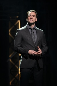 Matt Faucher as Nick Massi onstage in Jersey Boys Broadway National Tour