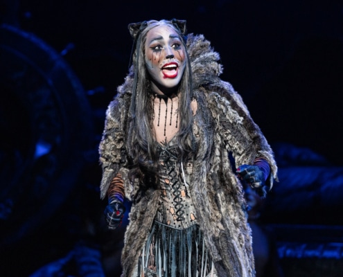 Tayler Harris as Grizabella looking into the distance