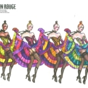 A costume sketch for Moulin Rouge! The Musical