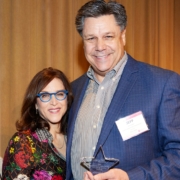 Laura Matalon and Jeff Hovorka pose for a photo