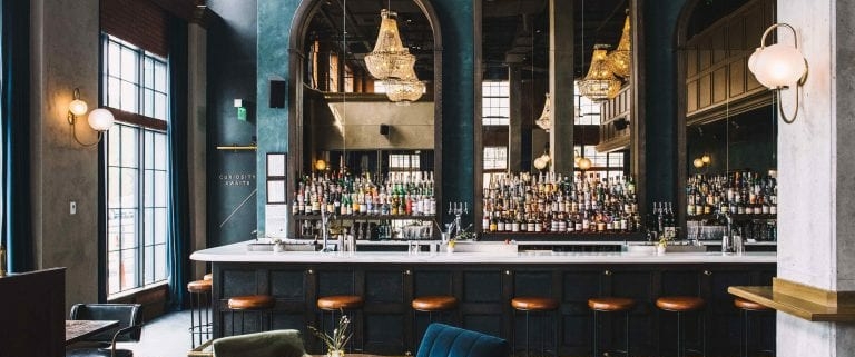 An elegant hotel bar