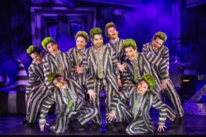 Ryan Stajmiger (Beetlejuice) and Beetlejuice North American Touring Company. Photo by Matthew Murphy, 2026.
