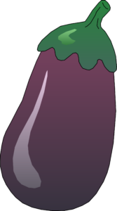 Clip art of an eggplant