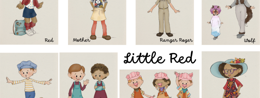 Costume renderings for Little Red