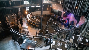 An overhead view of Nocturne Jazz & Supper Club