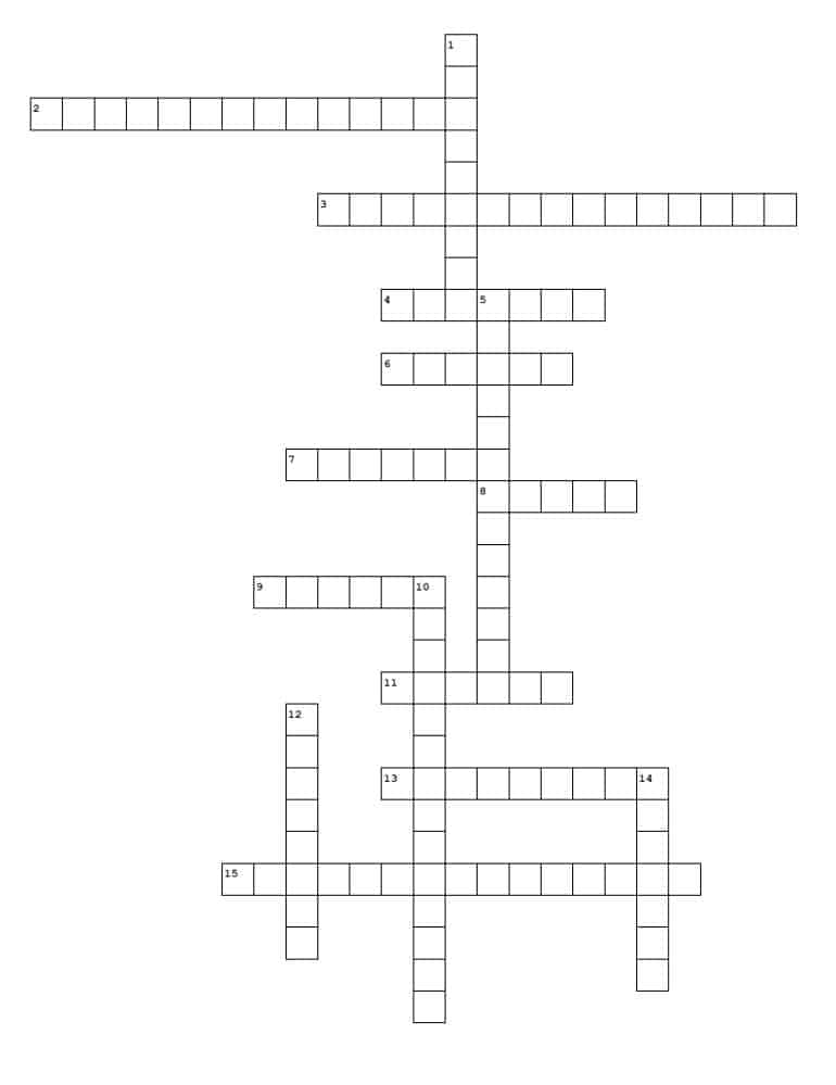 BLANK CROSSWORD