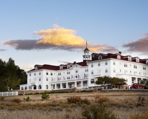 The exterior of The Stanley Hotel