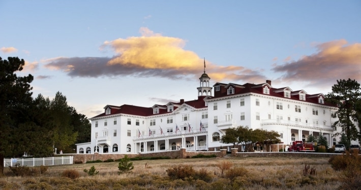 The exterior of The Stanley Hotel