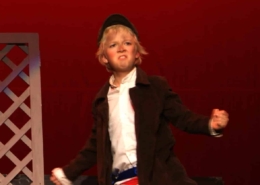 A young Erik Peterson as Gavroche in Les Mis