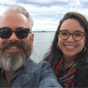 Kevin Copenhaver and Meghan Anderson Doyle smile for a photo