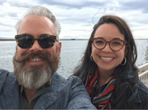 Kevin Copenhaver and Meghan Anderson Doyle smile for a photo