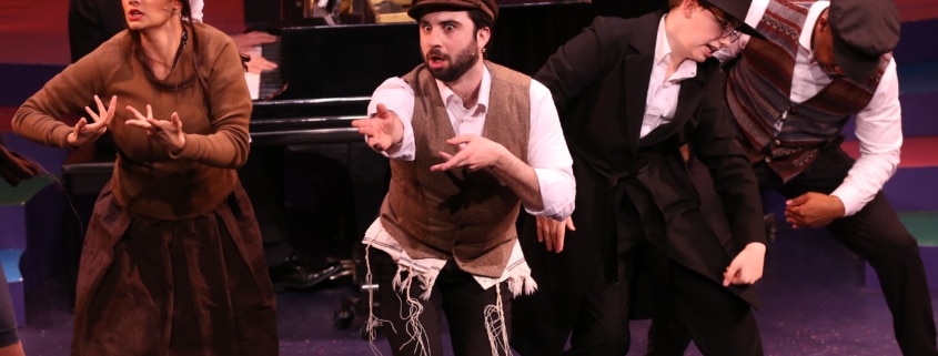 The cast of Fiddler on the Roof performs in Forbidden Broadway