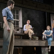 The Finch family and Dill Harris hang out on their front porch in To Kill a Mockingbird