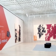 An exhibit hall inside the Clyfford Still Museum