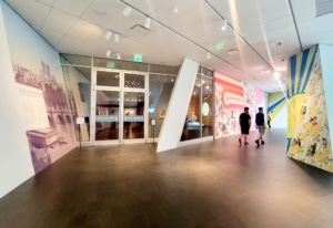 An exhibit hall inside the Denver Art Museum