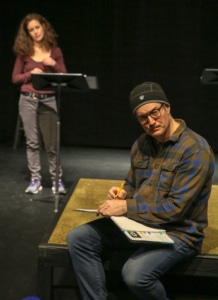 Kirsten Potter and Gareth Saxe perform in the Hotter Than Egypt staged reading