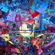 A musical instrument installation at Meow Wolf Convergence Station