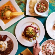 Plates of Cuban food served at Cuba Cuba