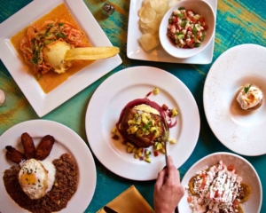 Plates of Cuban food served at Cuba Cuba