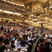 The Buell Theatre seats filled with students, administrators, and teachers for the To Kill a Mockingbird student matinee performance