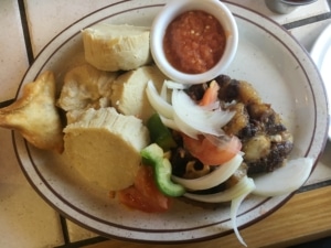 A plate of stew from African Bar & Grill