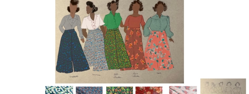 Costume rendering by Trevor Bowen for The Color Purple