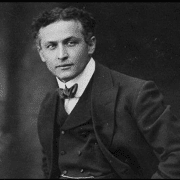 A portrait of the magician Harry Houdini