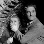 Madaleine Carroll and Robert Donat in The 39 Steps