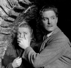 Madaleine Carroll and Robert Donat in The 39 Steps