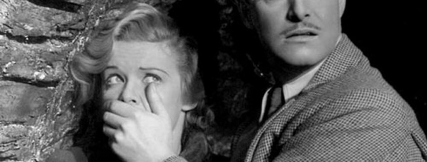 Madaleine Carroll and Robert Donat in The 39 Steps