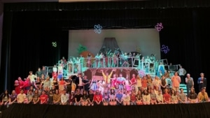 The cast and crew of Fort Collins High School's SpongeBob The Musical