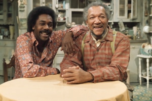 Two actors - Sanford and Son - on set for their TV Show