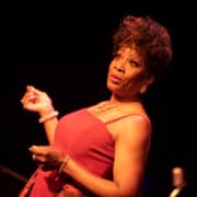 Sheryl McCallum poses onstage in Miss Rhythm - The Legend of Ruth Brown