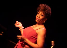 Sheryl McCallum poses onstage in Miss Rhythm - The Legend of Ruth Brown